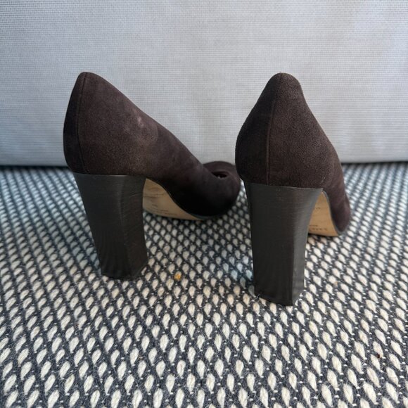 Kate Spade Brown Suede Pumps | Size 10 | Block Heel | Classic Style - Picture 4 of 6